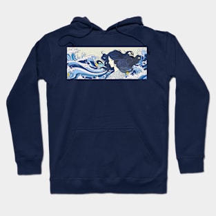 Woman and waves Hoodie